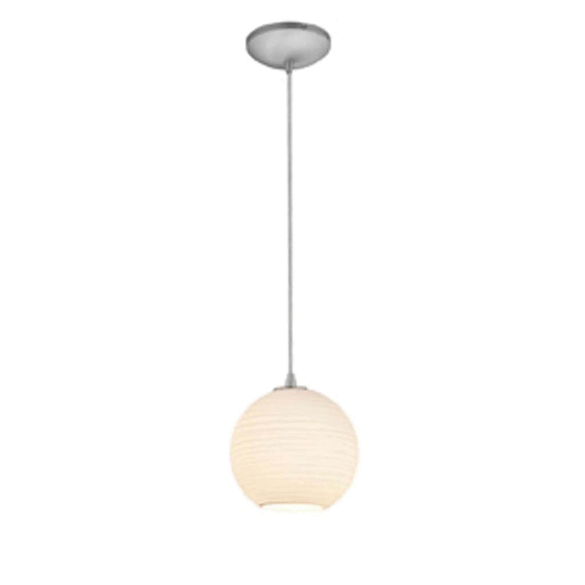 brushed steel pendant