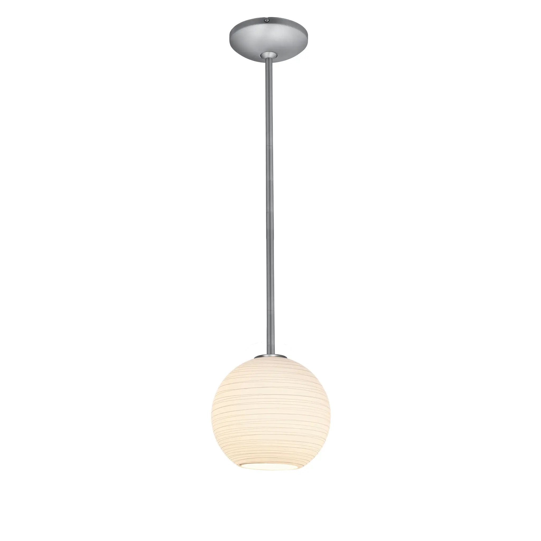 brushed steel pendant