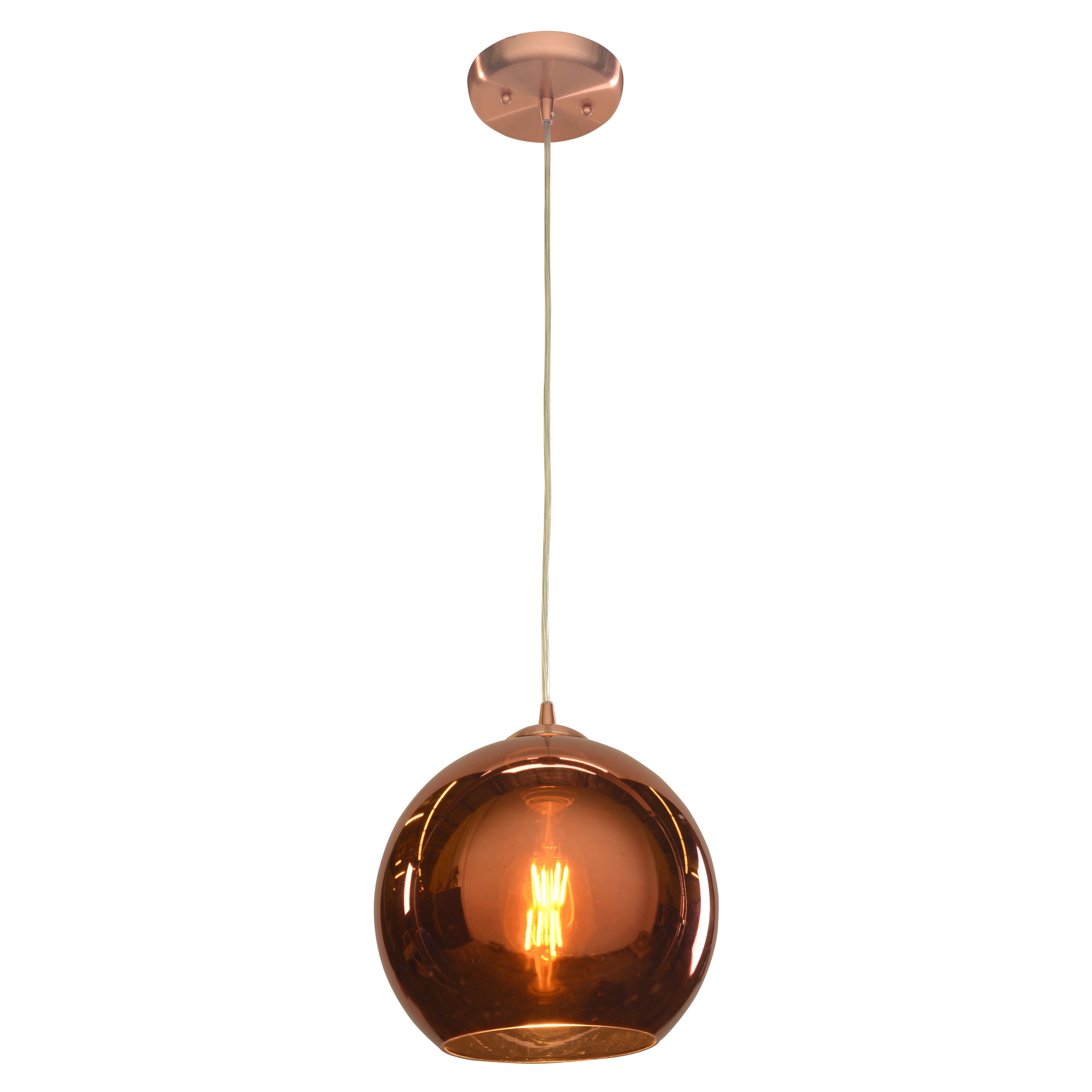 brushed copper led pendant