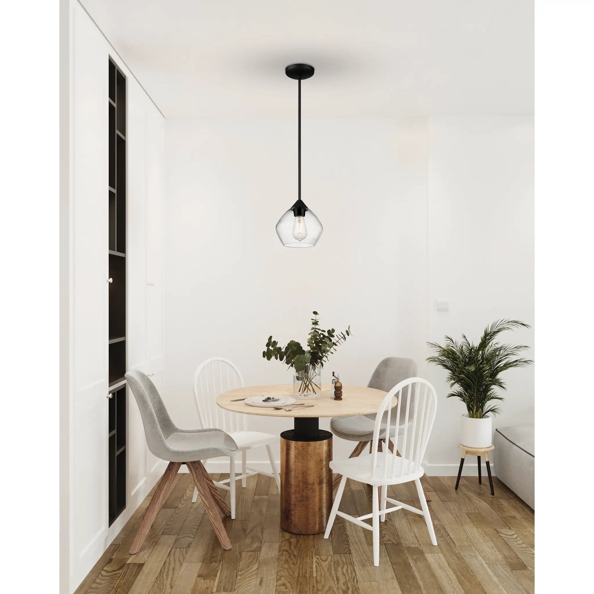 matte black led pendant
