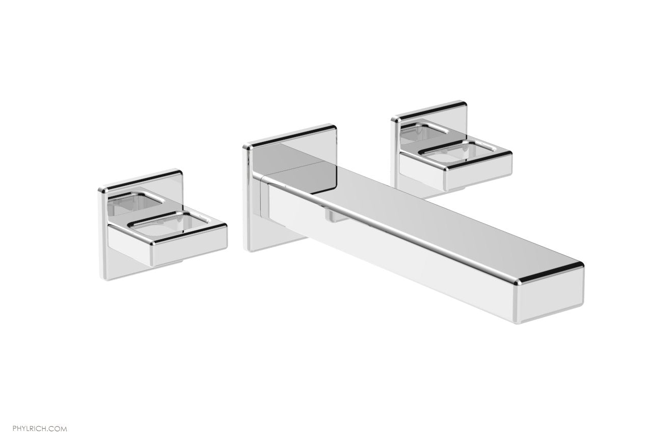 polished chrome wall tub set