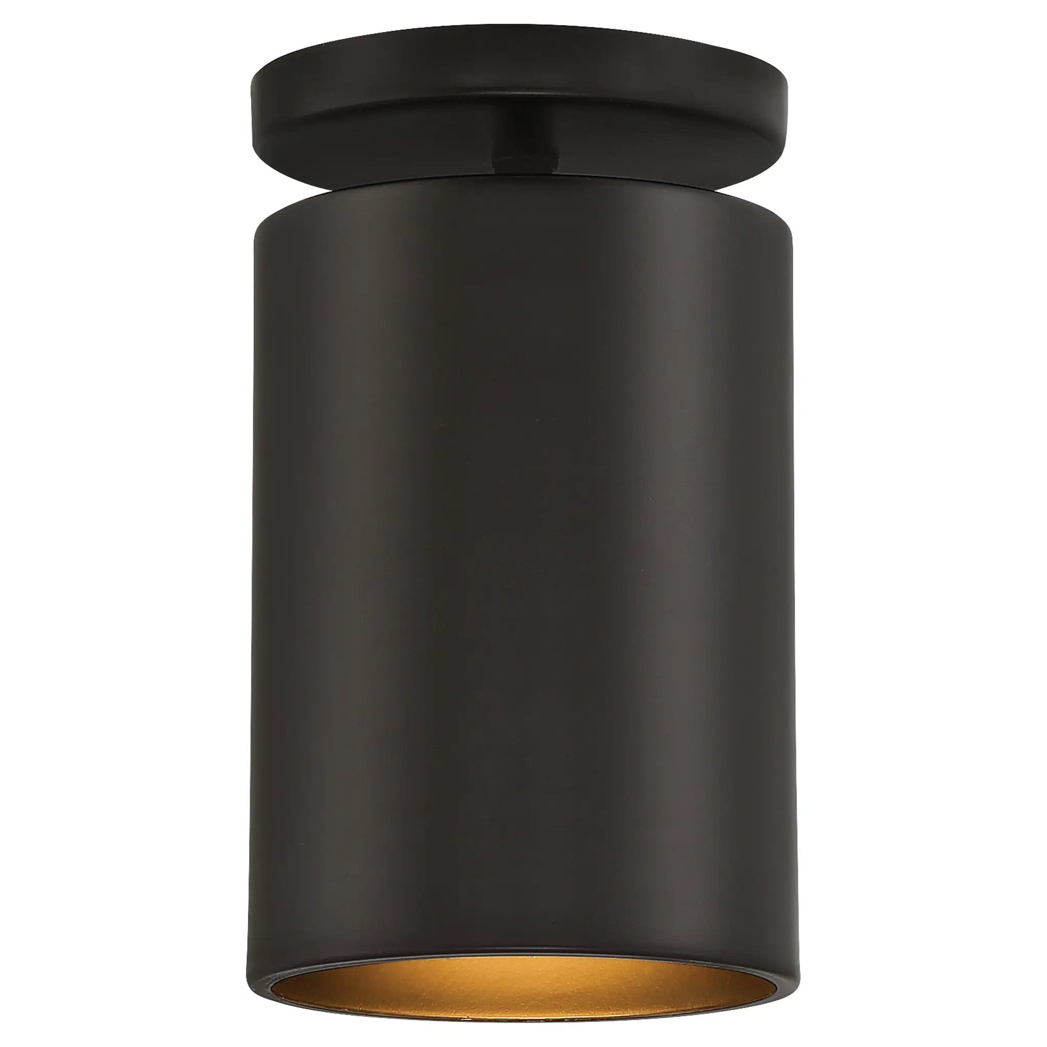 matte black led semi flush pendant
