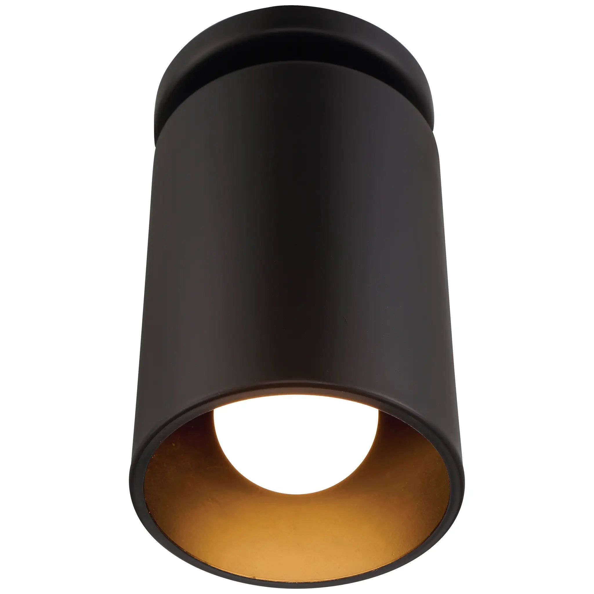 matte black led semi flush pendant