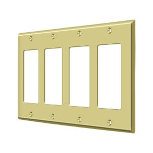 Deltana Switch Plate, Quadruple Rocker