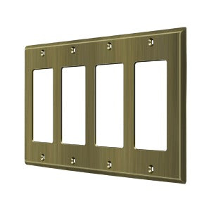 Deltana Switch Plate, Quadruple Rocker