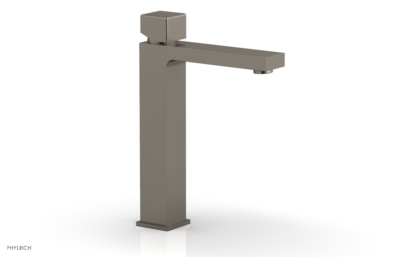 Phylrich MIX Single Hole Lavatory Faucet, Tall - Cube Handle