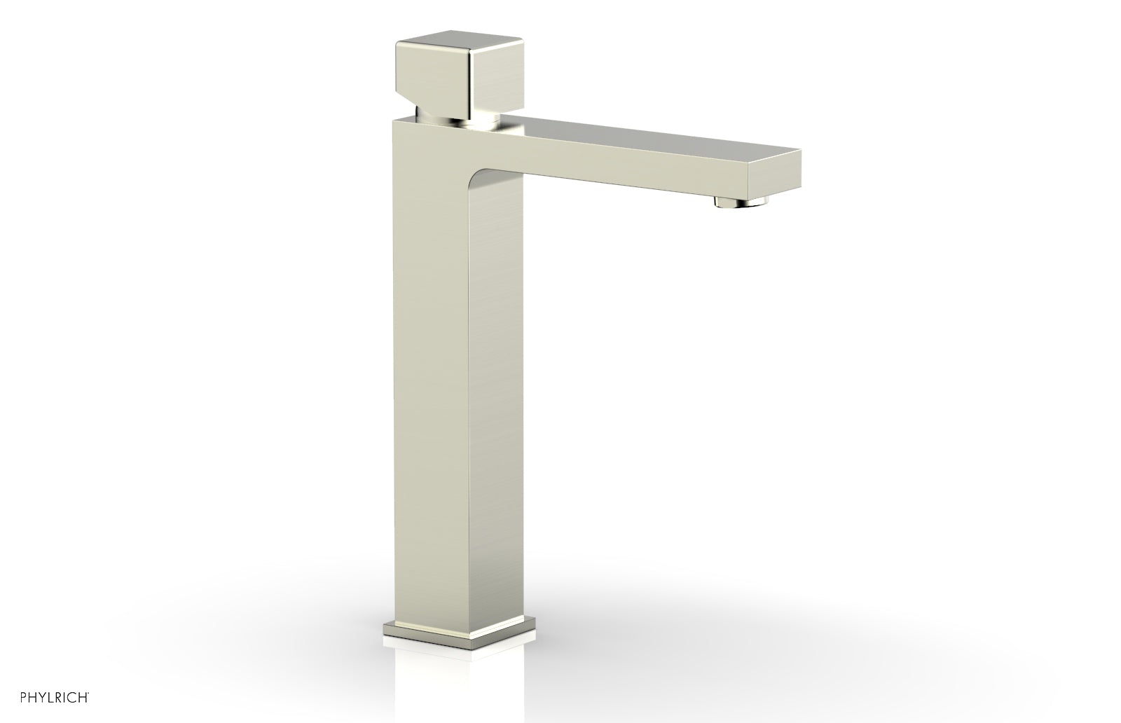 Phylrich MIX Single Hole Lavatory Faucet, Tall - Cube Handle