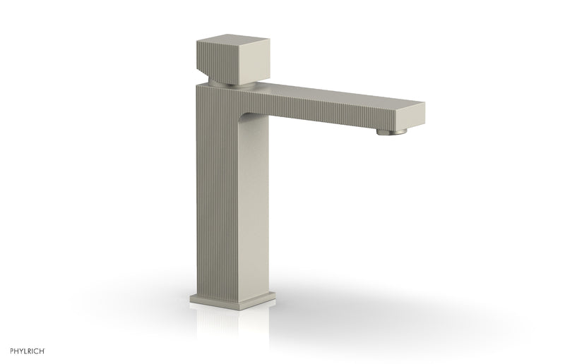 Phylrich STRIA Single Hole Lavatory Faucet, Cube Handle