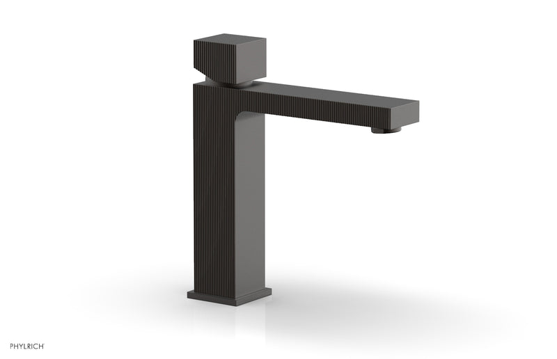 Phylrich STRIA Single Hole Lavatory Faucet, Cube Handle