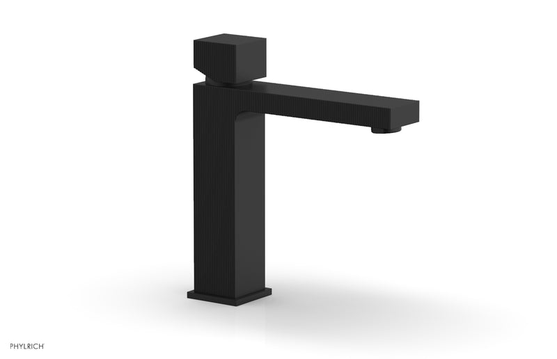 Phylrich STRIA Single Hole Lavatory Faucet, Cube Handle