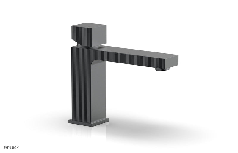 Phylrich STRIA Single Hole Lavatory Faucet, Low - Cube Handle