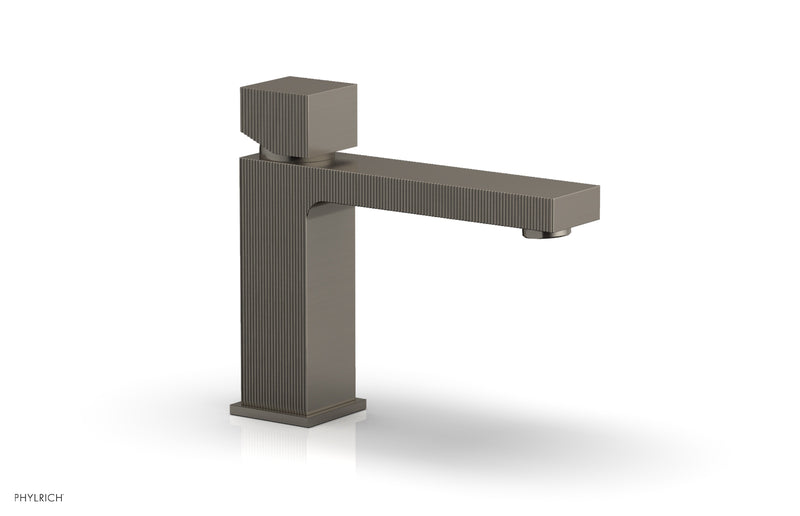 Phylrich STRIA Single Hole Lavatory Faucet, Low - Cube Handle