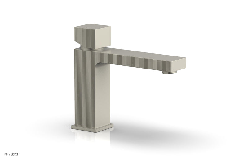 Phylrich STRIA Single Hole Lavatory Faucet, Low - Cube Handle