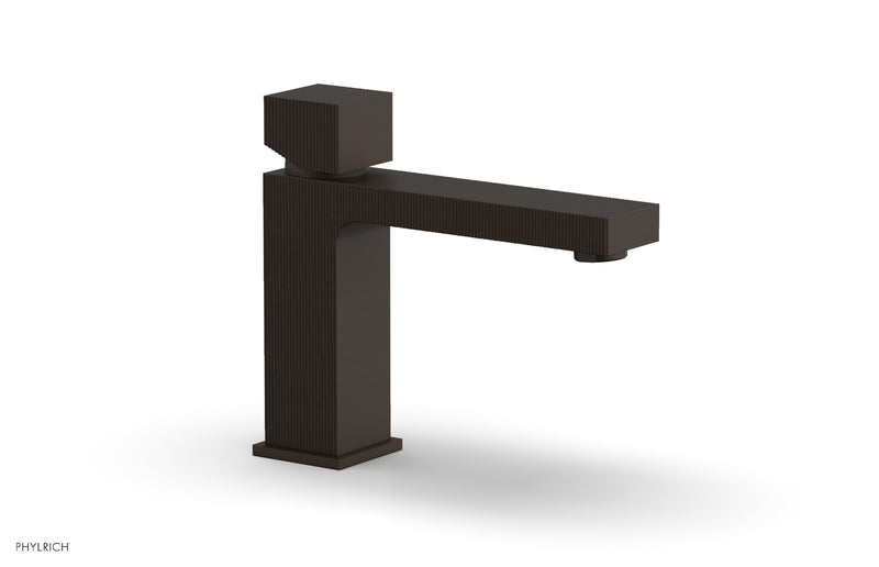 Phylrich STRIA Single Hole Lavatory Faucet, Low - Cube Handle