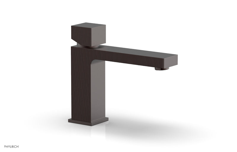 Phylrich STRIA Single Hole Lavatory Faucet, Low - Cube Handle