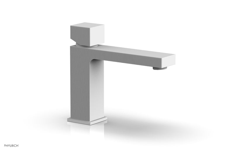 Phylrich STRIA Single Hole Lavatory Faucet, Low - Cube Handle