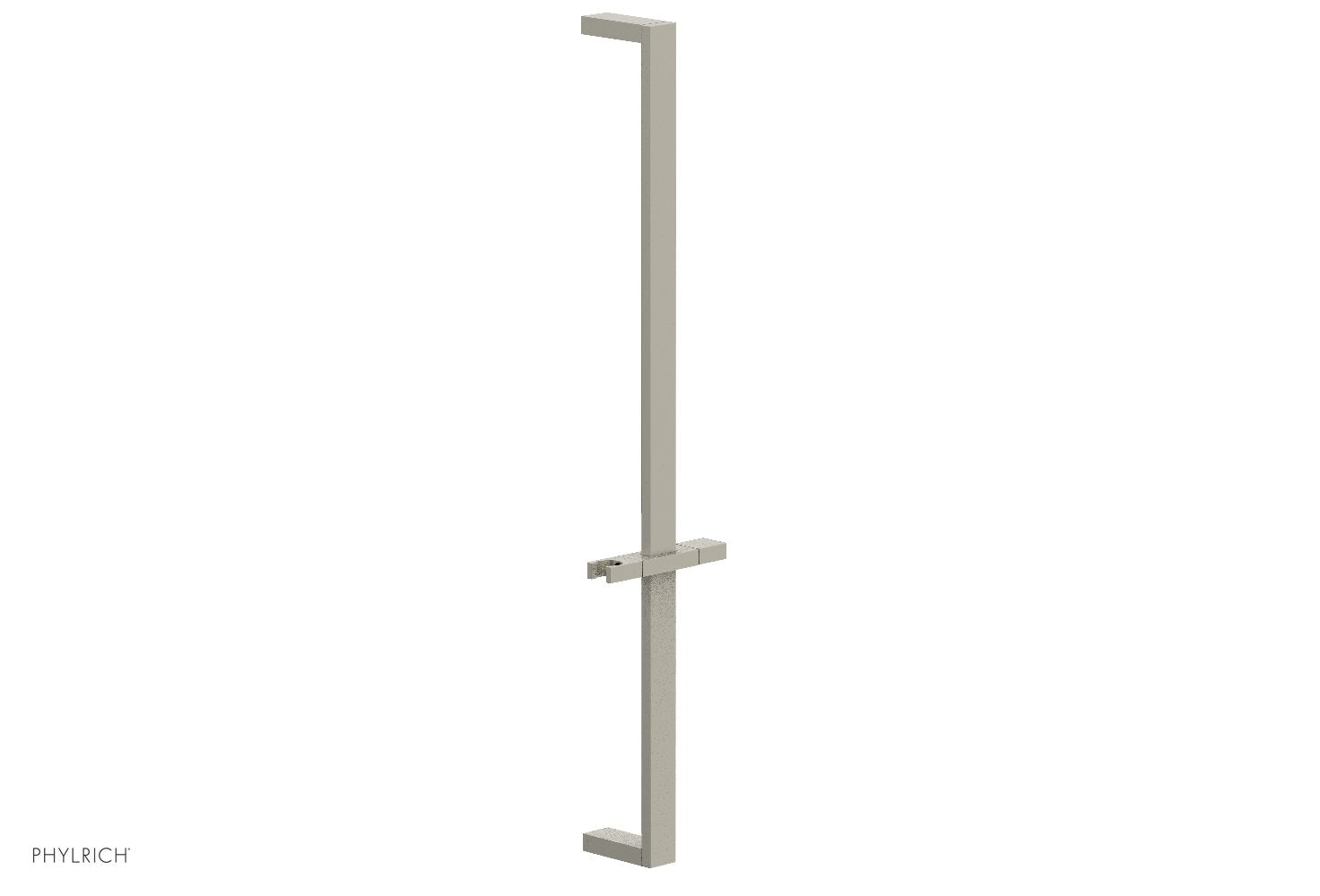 Phylrich 27" Flat Adjustable Slide Bar with Hand Shower Hook