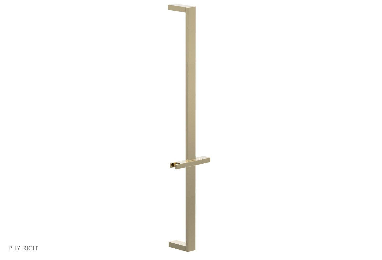 Phylrich 27" Flat Adjustable Slide Bar with Hand Shower Hook