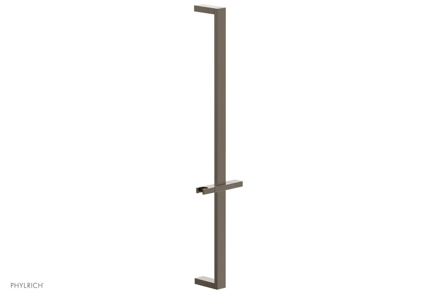 Phylrich 27" Flat Adjustable Slide Bar with Hand Shower Hook