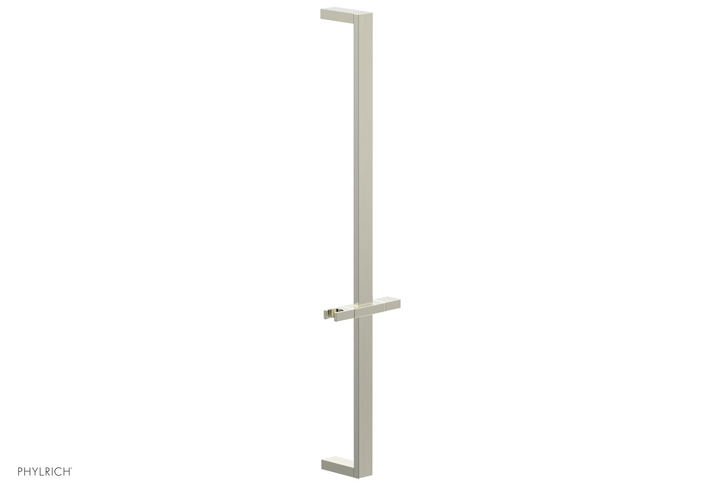 Phylrich 27" Flat Adjustable Slide Bar with Hand Shower Hook