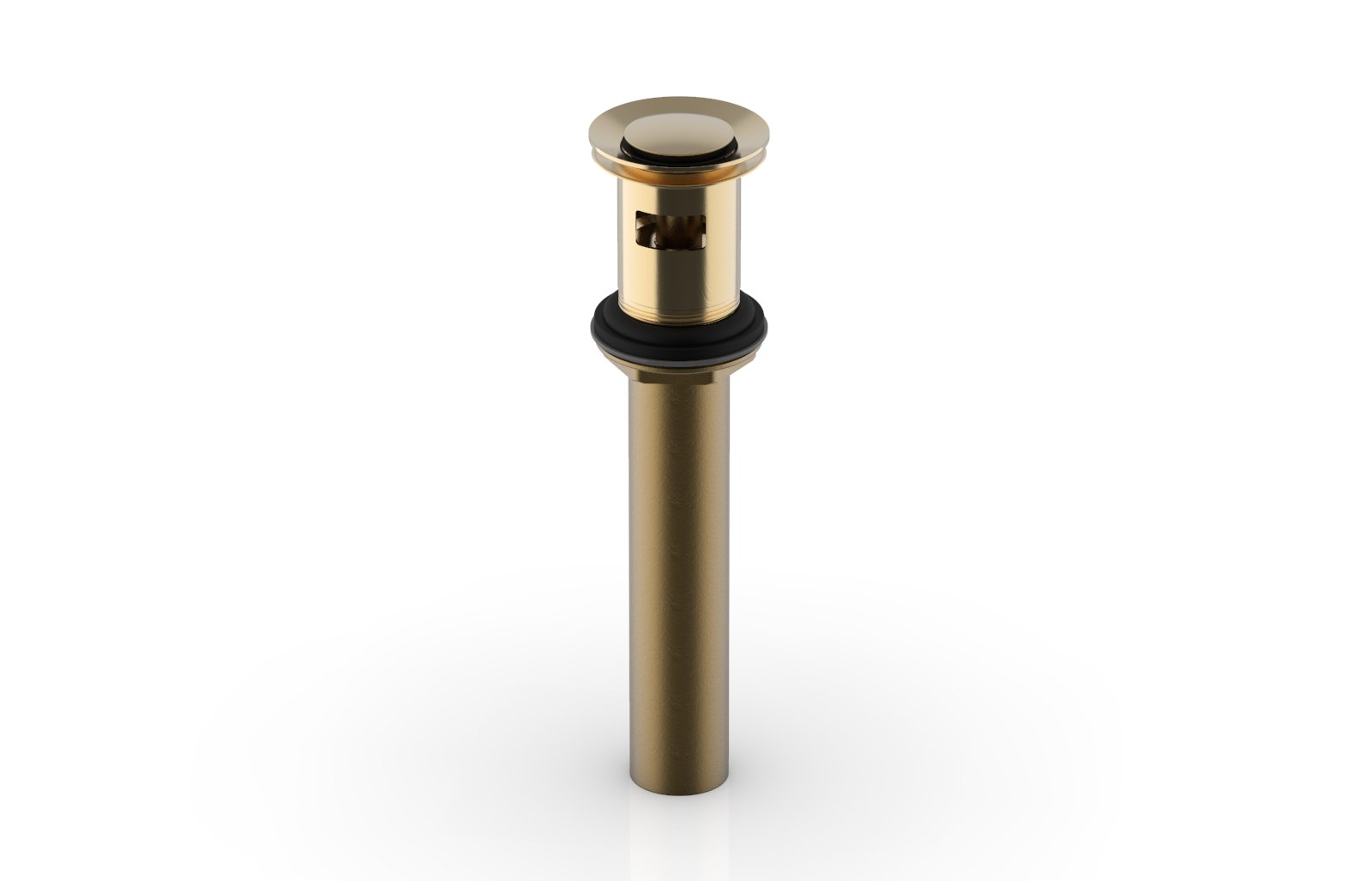 Phylrich Push To Close Drain with Overflow - Satin Brass