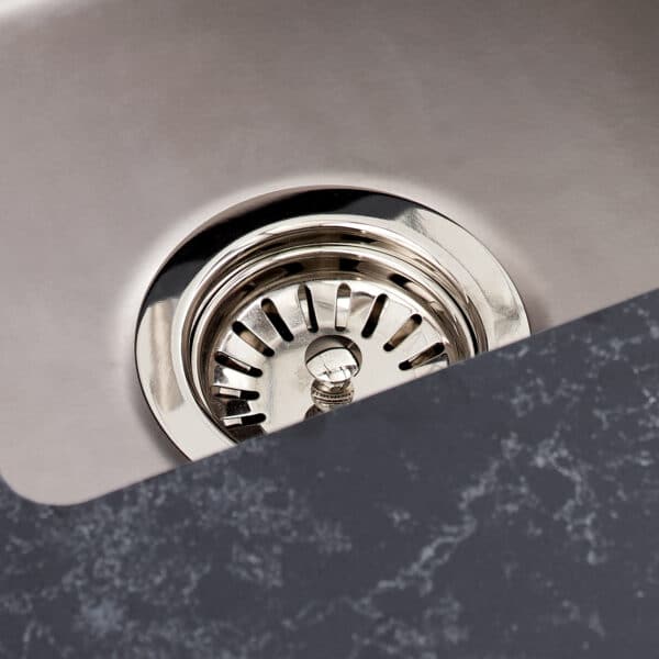 polished nickel sink drain strainer