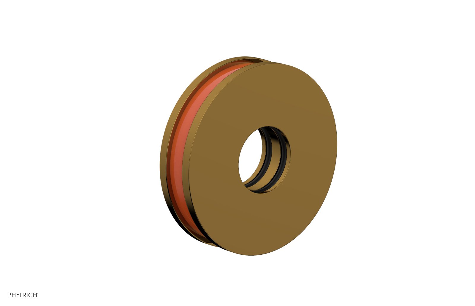 Phylrich Round Flange with "Orange" Accent