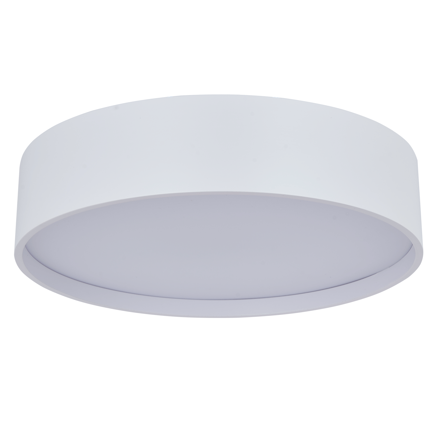 Abra Lighting Snare 14" 3CCT Metal Cylinder and Frosted Glass Flushmount