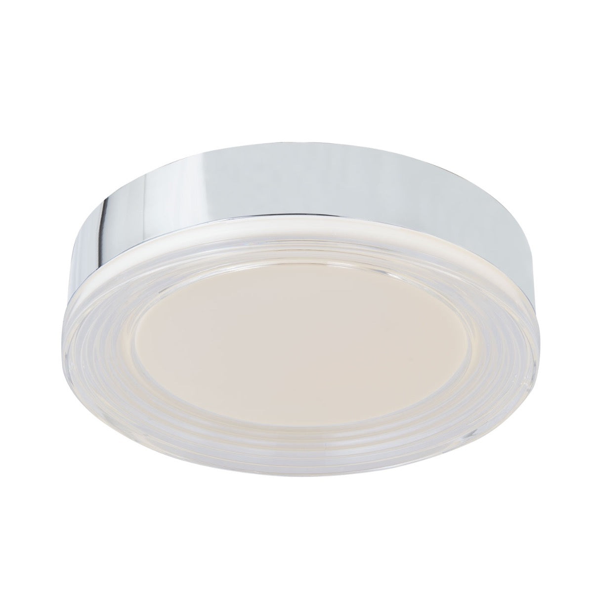 Abra Lighting Waves 3CCT 12" Ribbed Acrylic Low Profile Flushmount