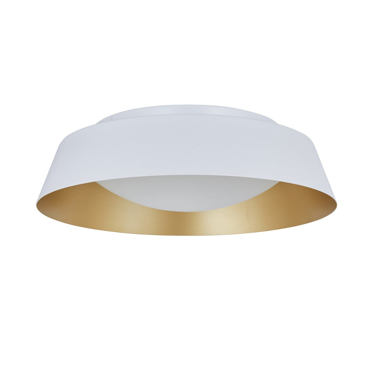 Abra Lighting Flare 15" 3CCT Flared Metal Frame with Opal Glass Diffuser