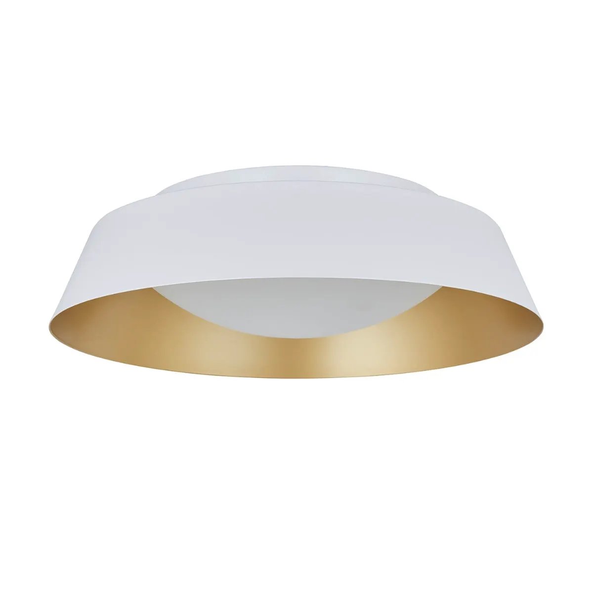 Abra Lighting Flare 18" 3CCT Flared Metal Frame with Opal Glass Diffuser by Abra Lighting