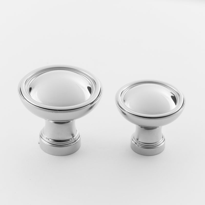 polished chrome knob