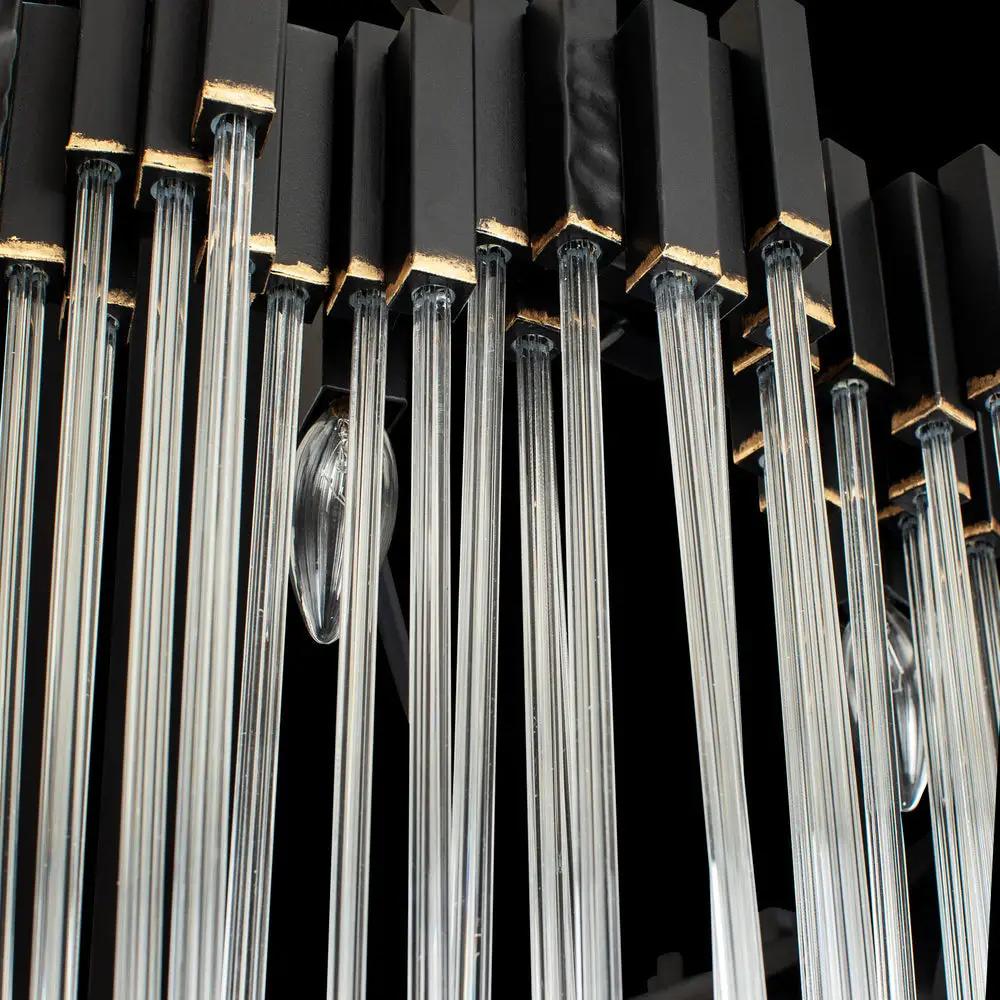 matte black/french gold chandelier