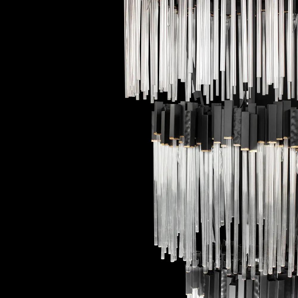 matte black/french gold chandelier
