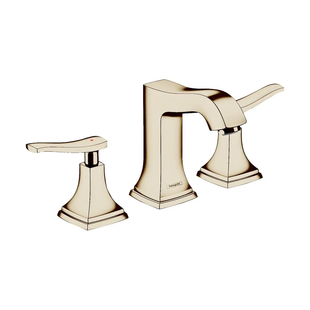 Hansgrohe Metropol Classic Widespread Faucet with Lever Handles and Pop-Up Drain, 1.2 GPM by Hansgrohe