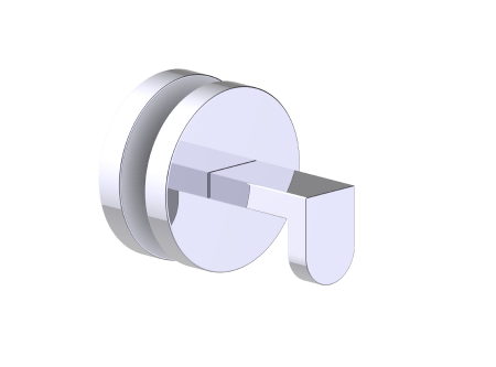 polished chrome handle knob