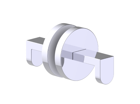 polished chrome handle knob