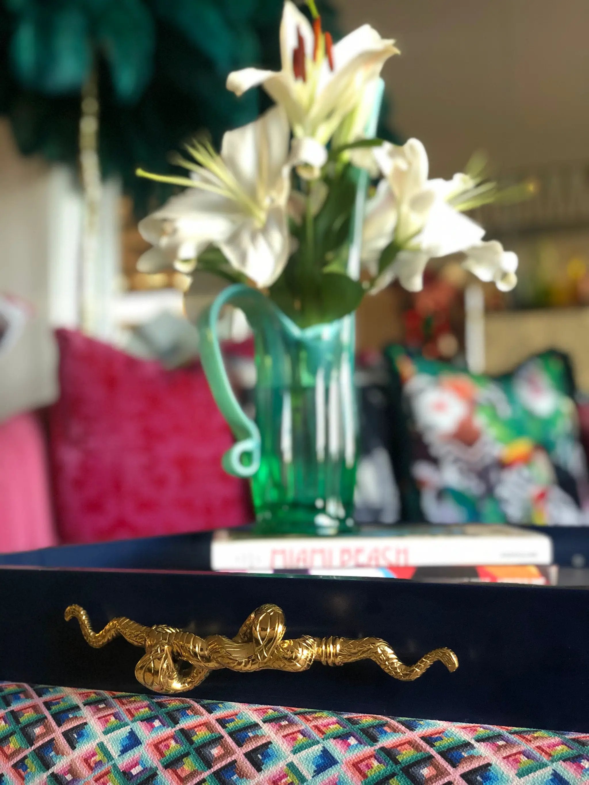 satin brass pull