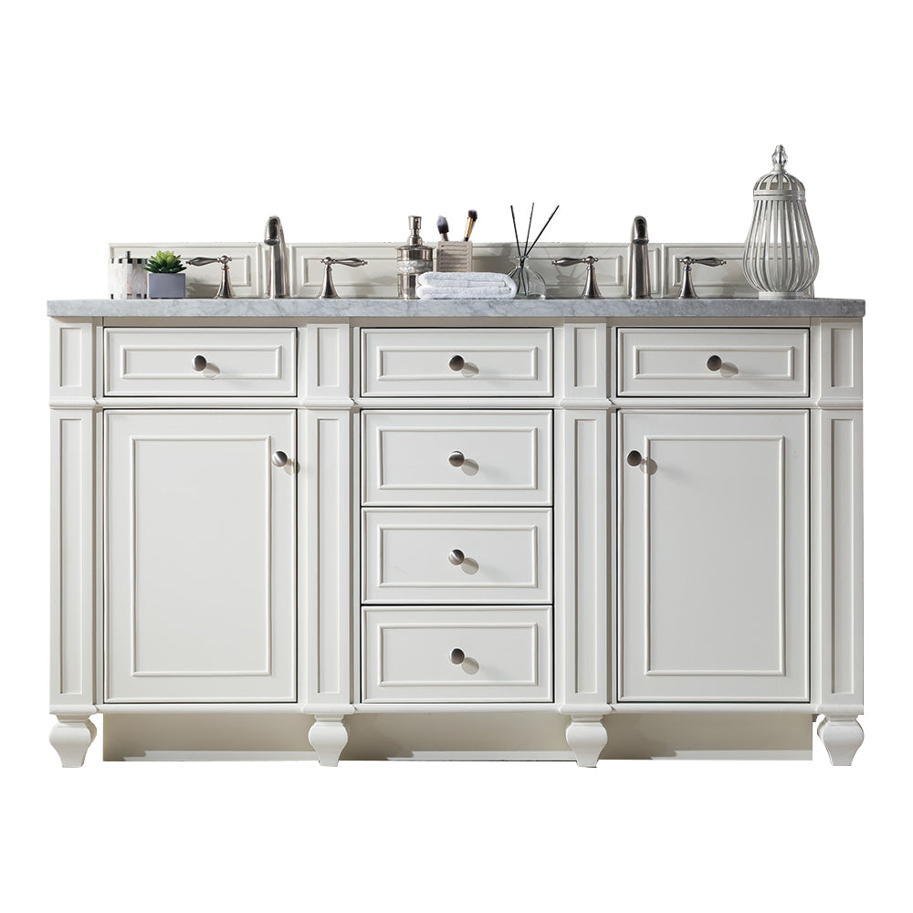 James Martin Vanities Bristol 60" Double Vanity - Bright White