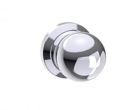 polished chrome door knob