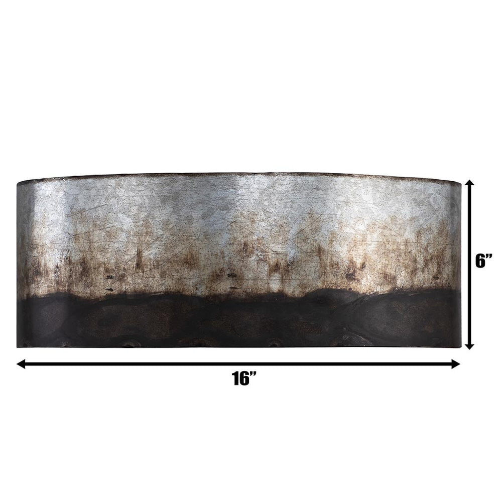 ombre galvanized wall mount light