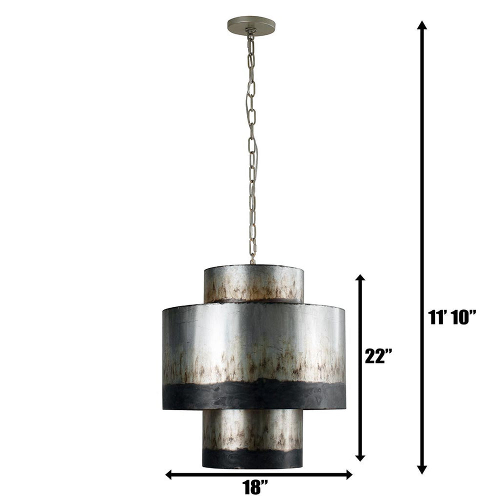 ombre galvanized pendant light