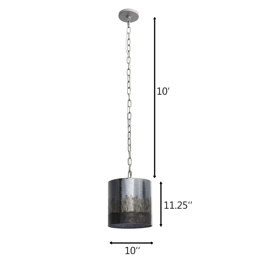 ombre galvanized pendant light