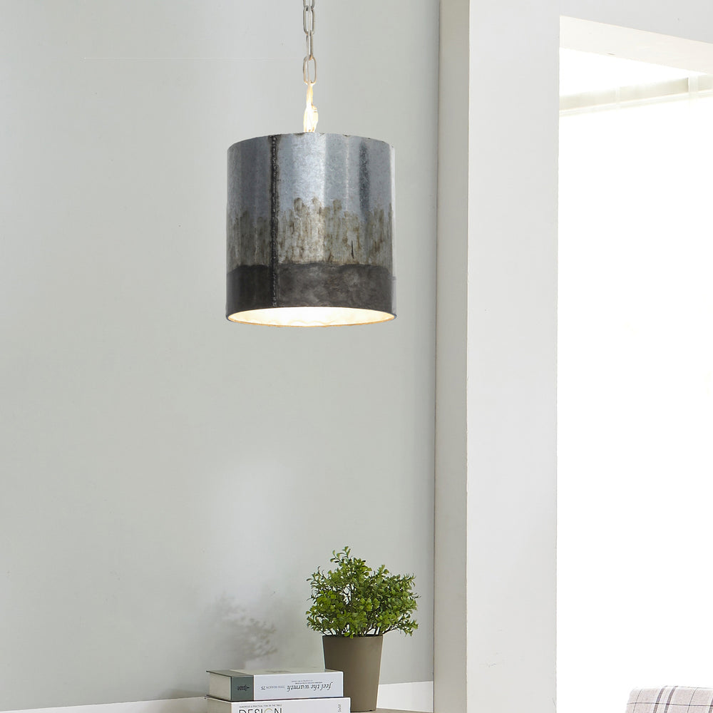 ombre galvanized pendant light