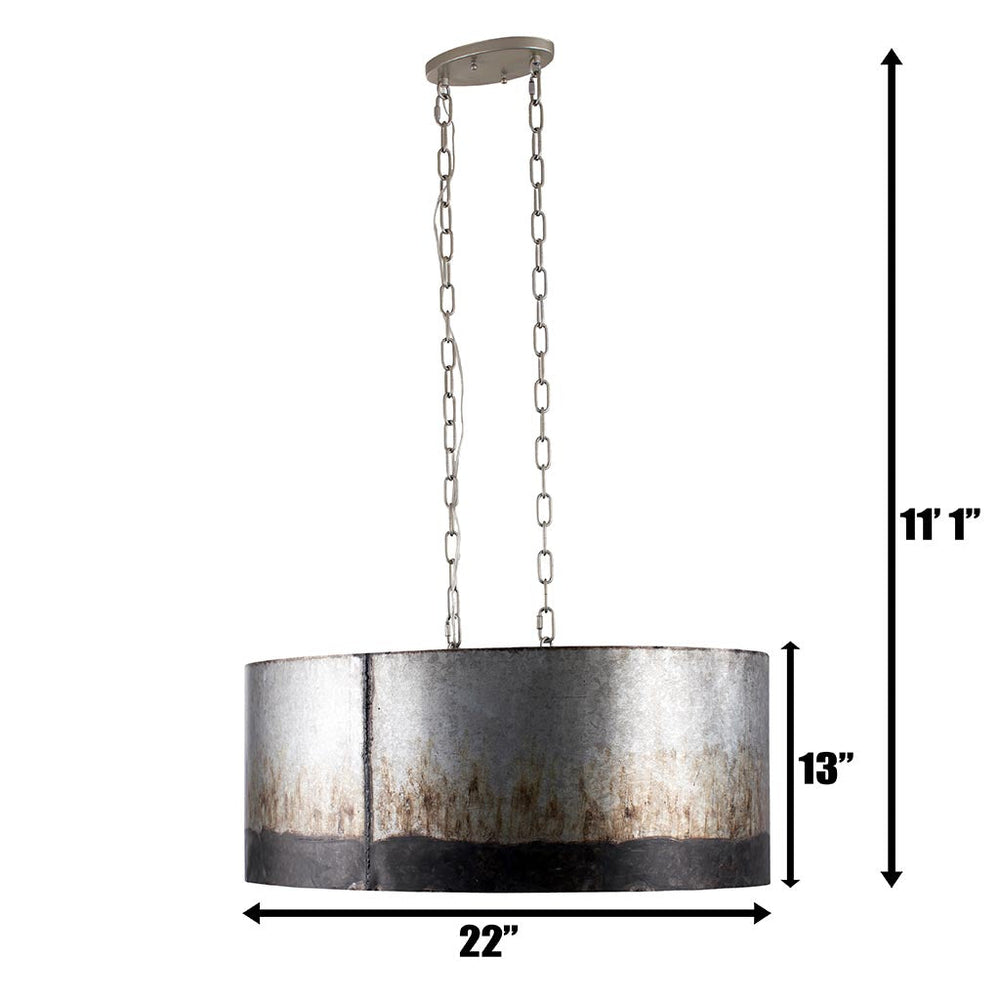 ombre galvanized pendant light