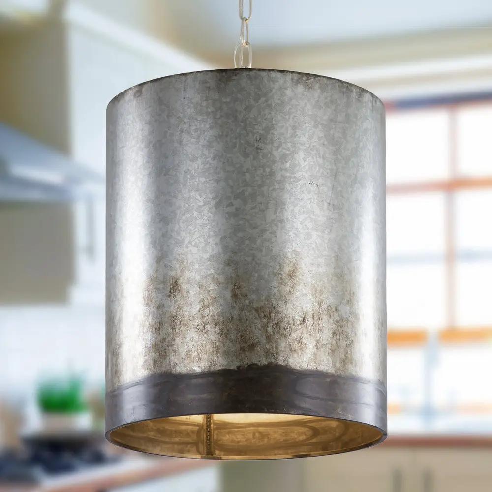 ombre galvanized pendant light