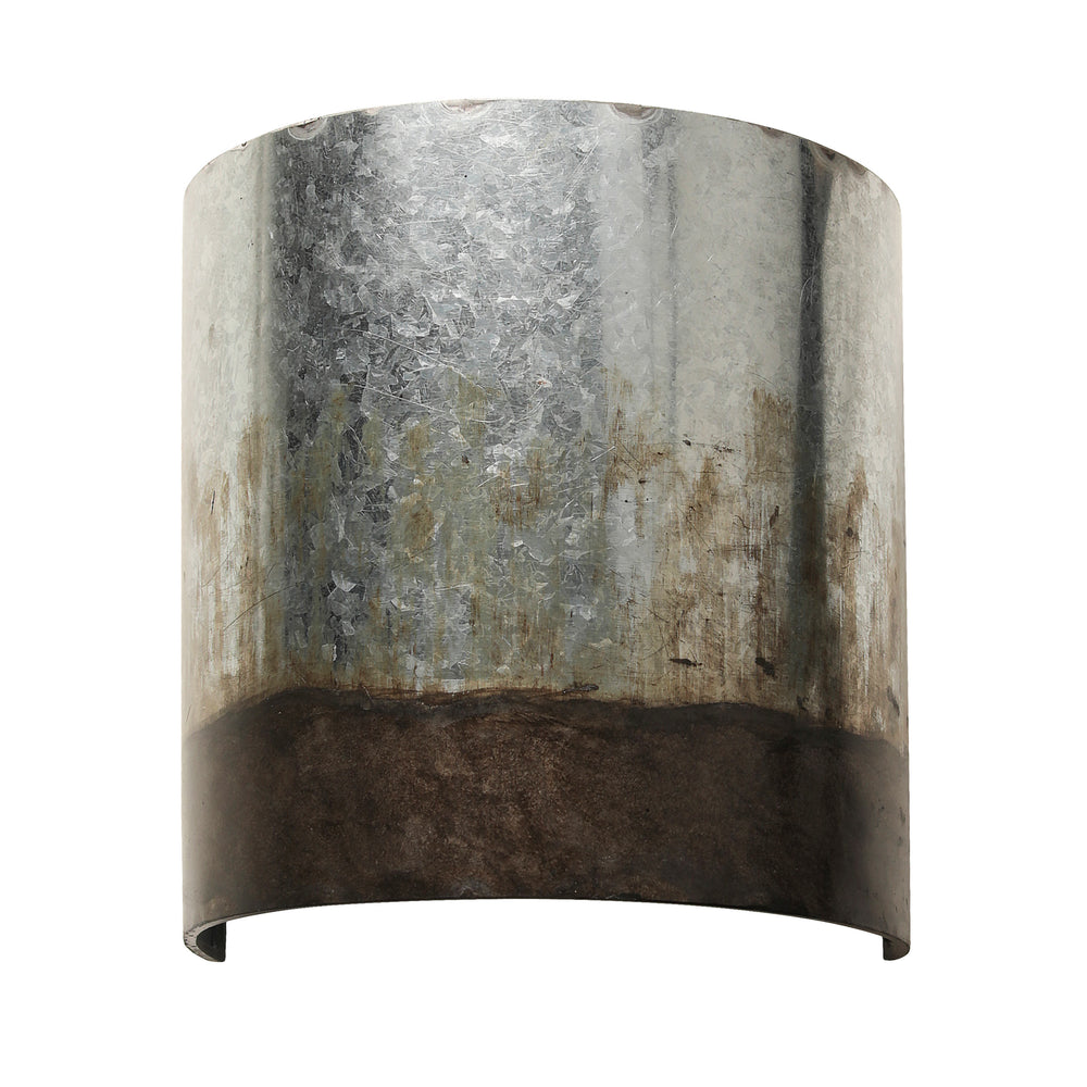 ombre galvanized wall mount light