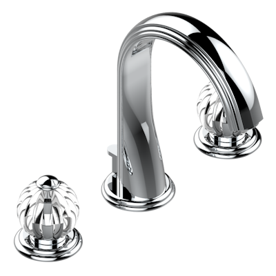 chrome polished faucet