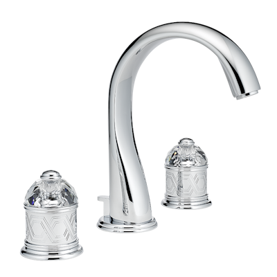 chrome polished faucet