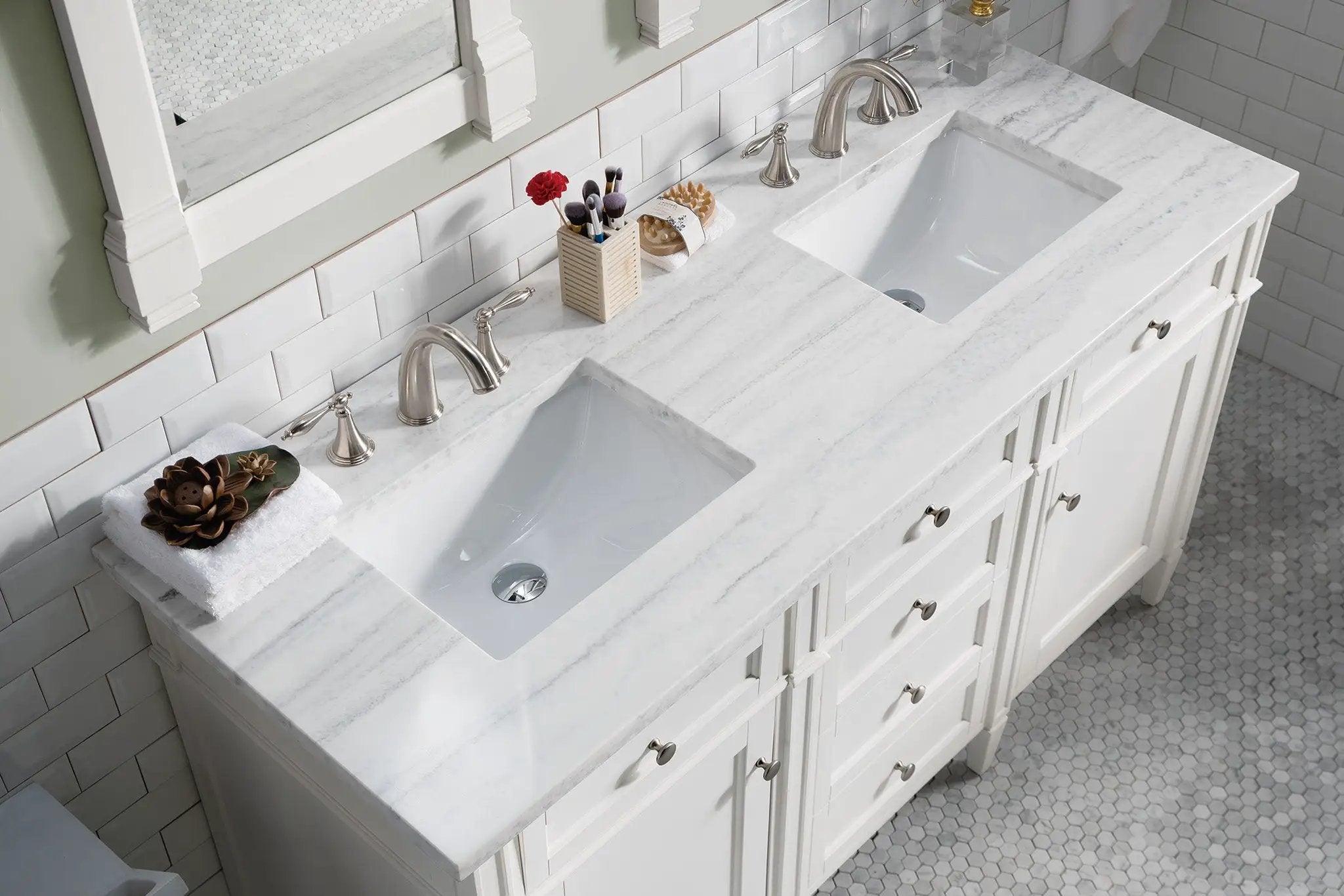 bright white vanity